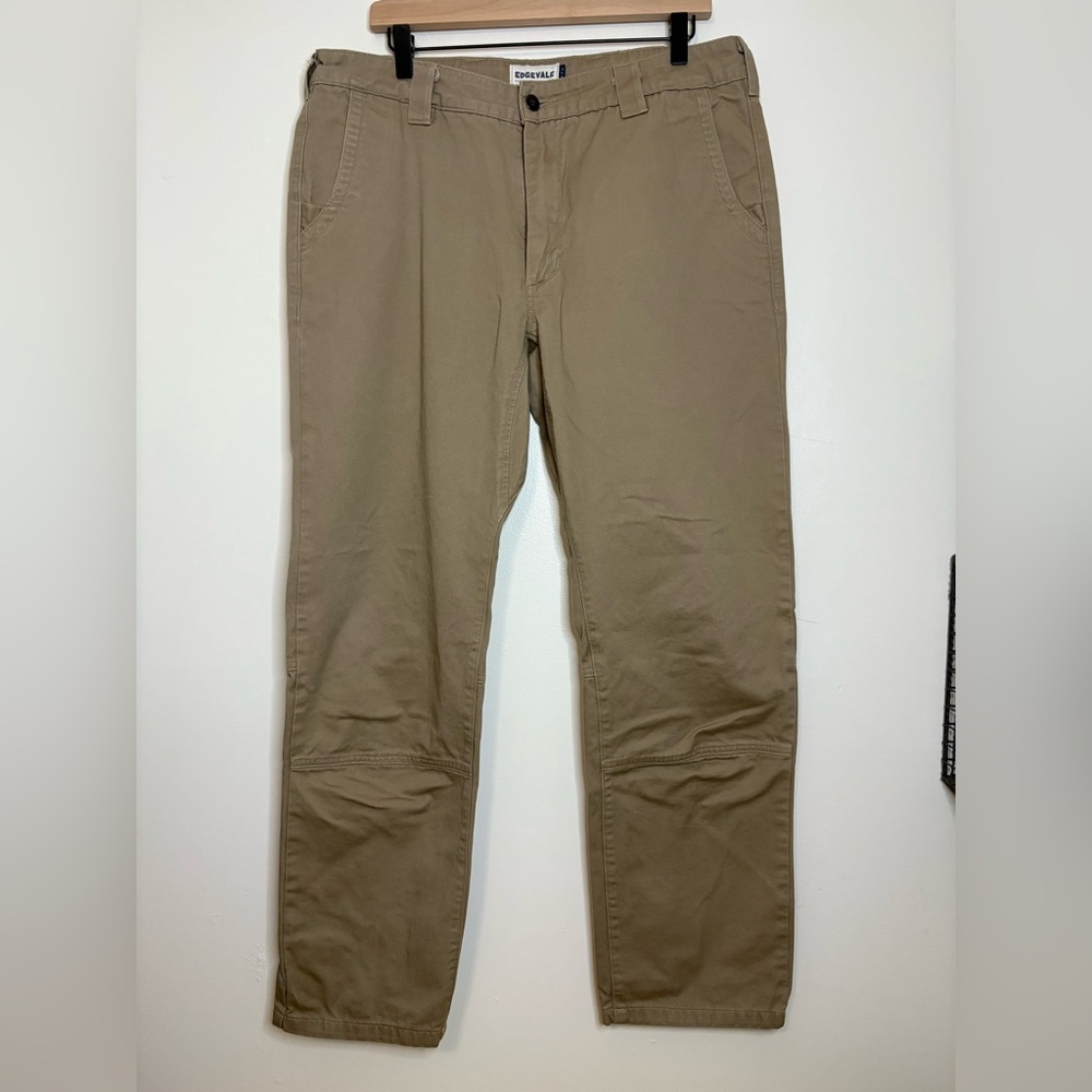Edgevale USA‎ Mens 36x32 Tan Work Pants 100% Cotton Durable Made in California